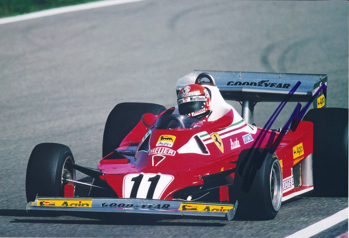 Niki Lauda Signed 8X12 inches 1977 Dutch Grand Prix Ferrari F1