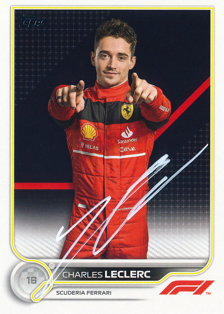Charles Leclerc Signed 2022 Topps Formula 1 Scuderia Ferrari F1 Team #
