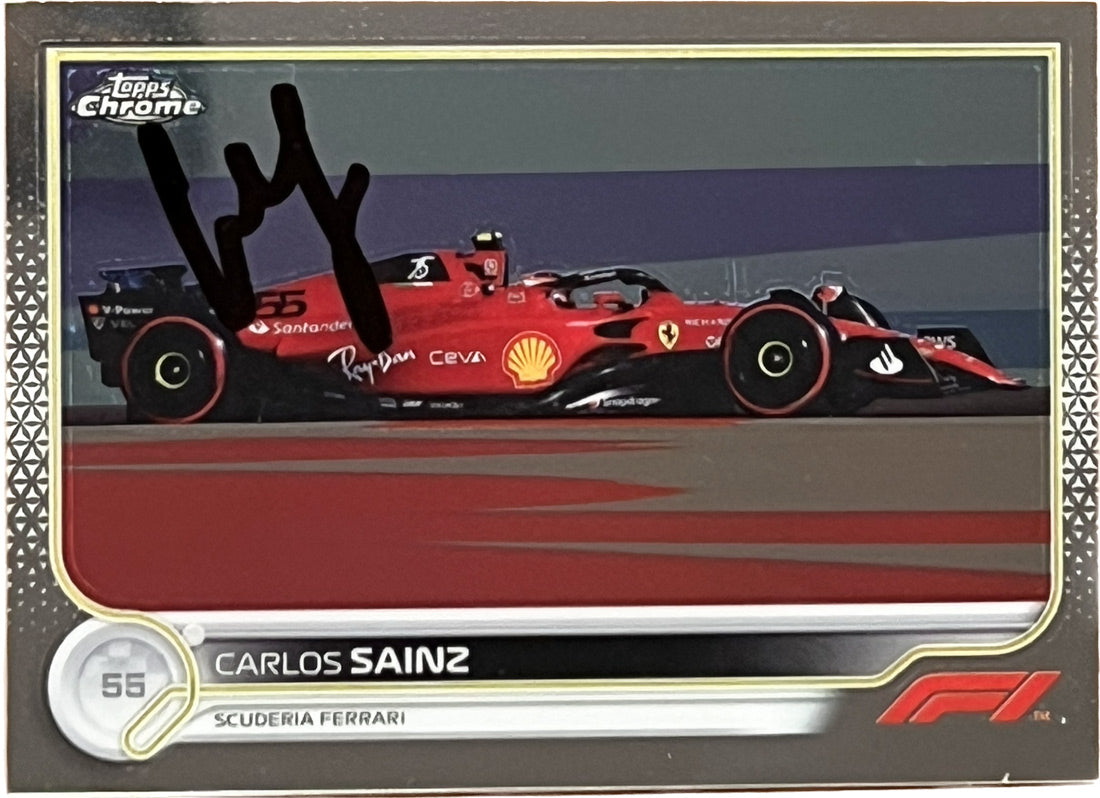Carlos Sainz Jr Signed 2022 Topps Chrome Formula 1 Scuderia Ferrari F1