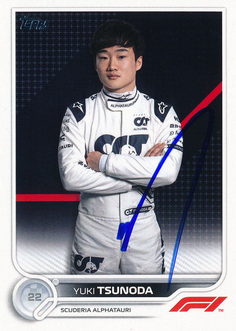 Yuki Tsunoda Signed 2022 Topps Formula 1 Scuderia AlphaTauri F1