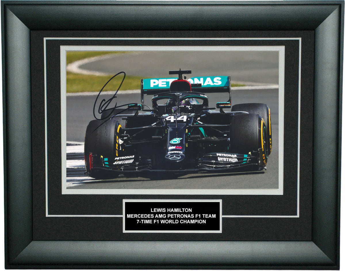 Photo F1 Dédicacée Photo Lewis Hamilton Dédicacée A4 - Success Belives, Encadrée 34x24cm F1 Cadre Collection Course