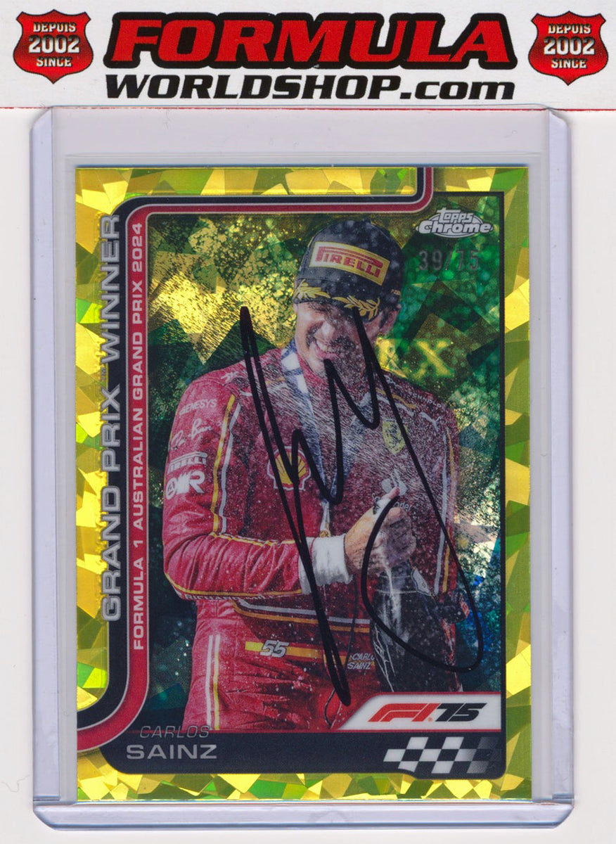 Carlos Sainz Jr Signed 2025 F1 Topps Chrome Sapphire Formula 1