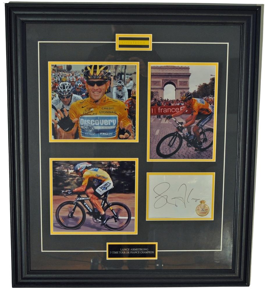 Shop　Signed　Tour　France　Montage　de　Photo　World　Frame　Inc.　–　Formula　Lance　Armstrong