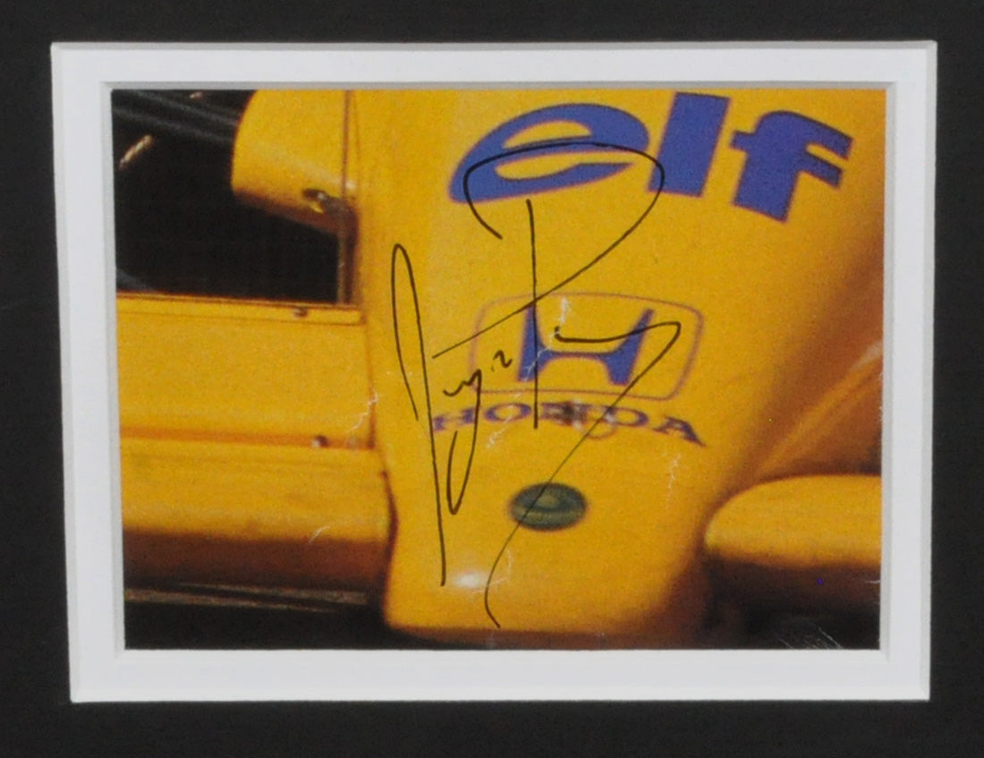 Ayrton Senna, Alain Prost, Nigel Mansell & Nelson Piquet Signed