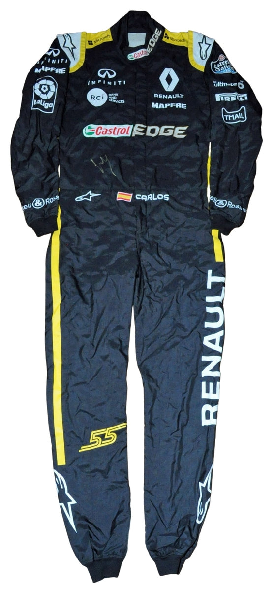Carlos Sainz Jr Used Signed 2018 Renault F1 Racing Suit