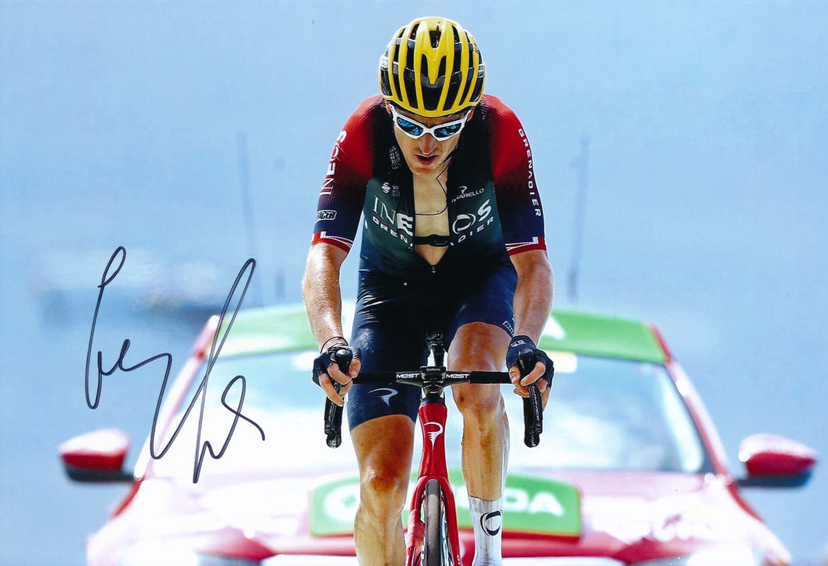 Photo Dédicacée Geraint Thomas – Vélo INEOS Grenadiers – Format 8x10 Originale