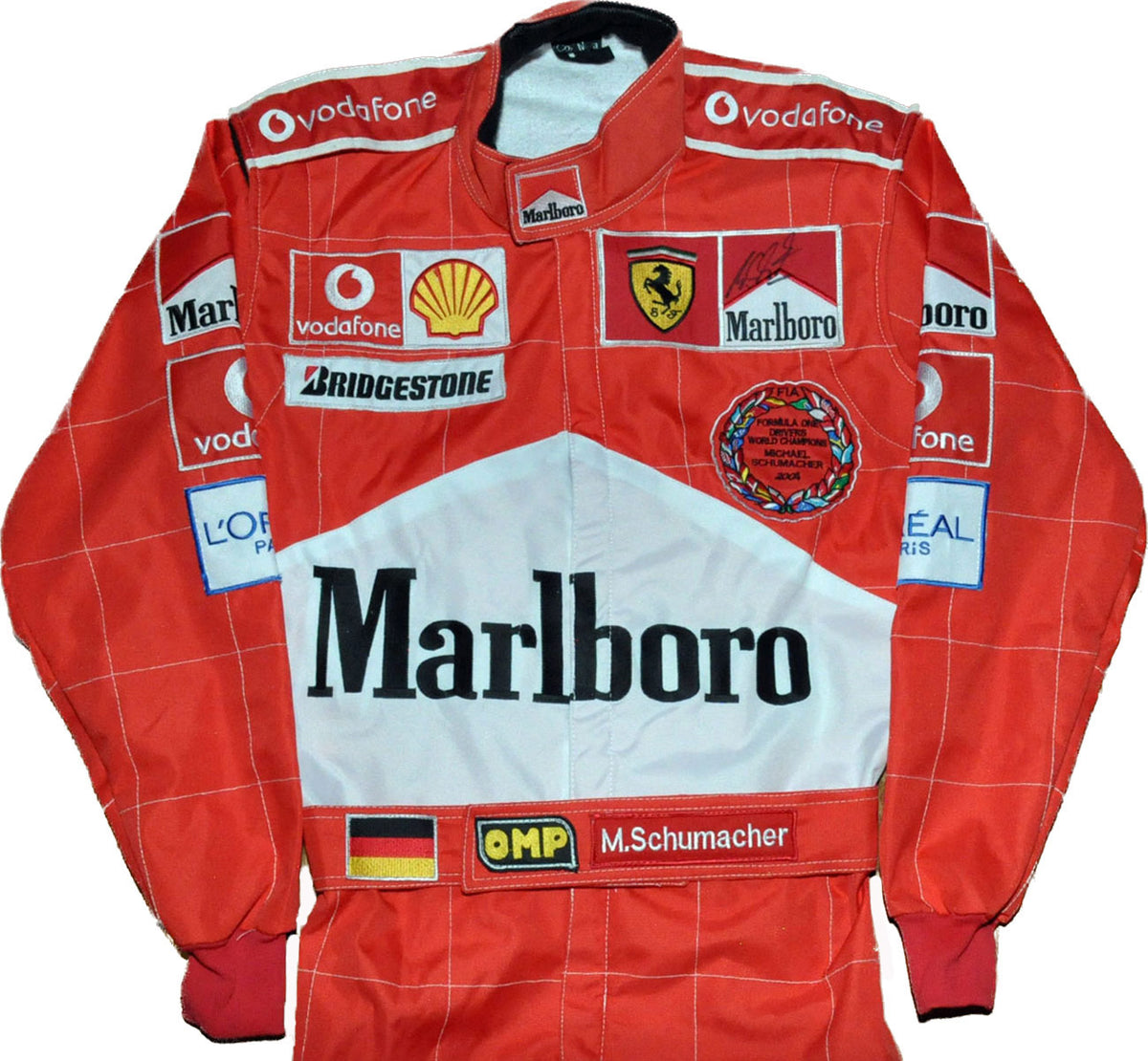 Michael Schumacher Signed 2004 F1 Replica Race Suit Overall Formula