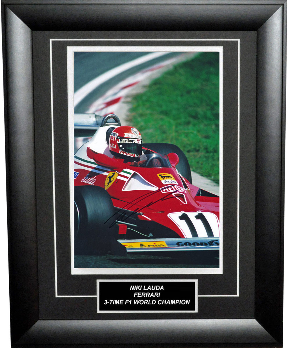 Niki Lauda Signed 8X12 inches Ferrari 1977 Holland GP Photo Frame ...