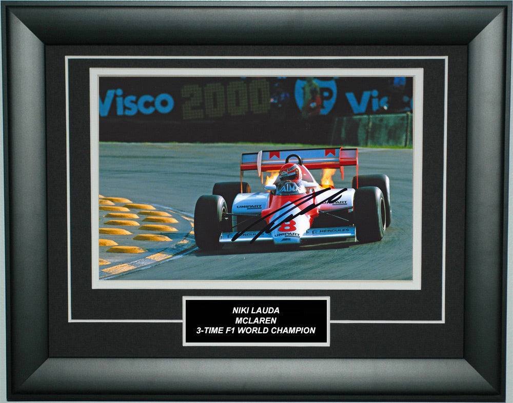 Niki Lauda Signed 8X12 inches McLaren F1 Photo Frame – Formula World ...