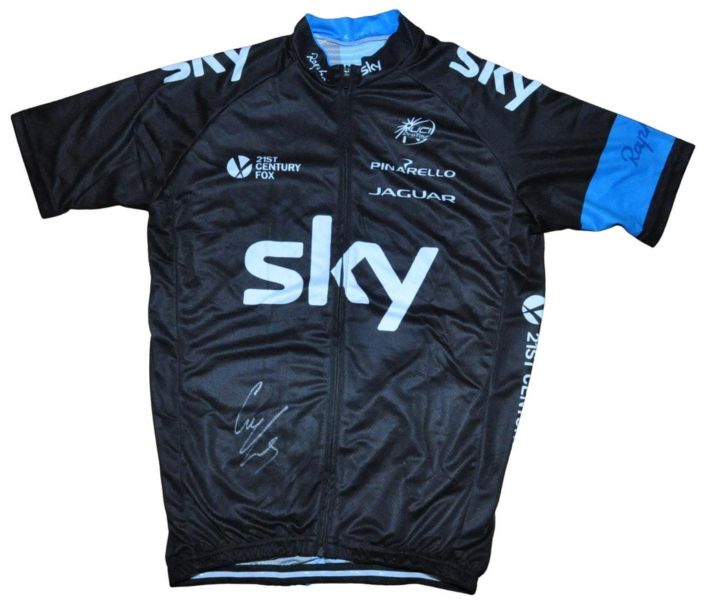 Geraint Thomas Signed Replica Black Tour De France Sky Team Jersey