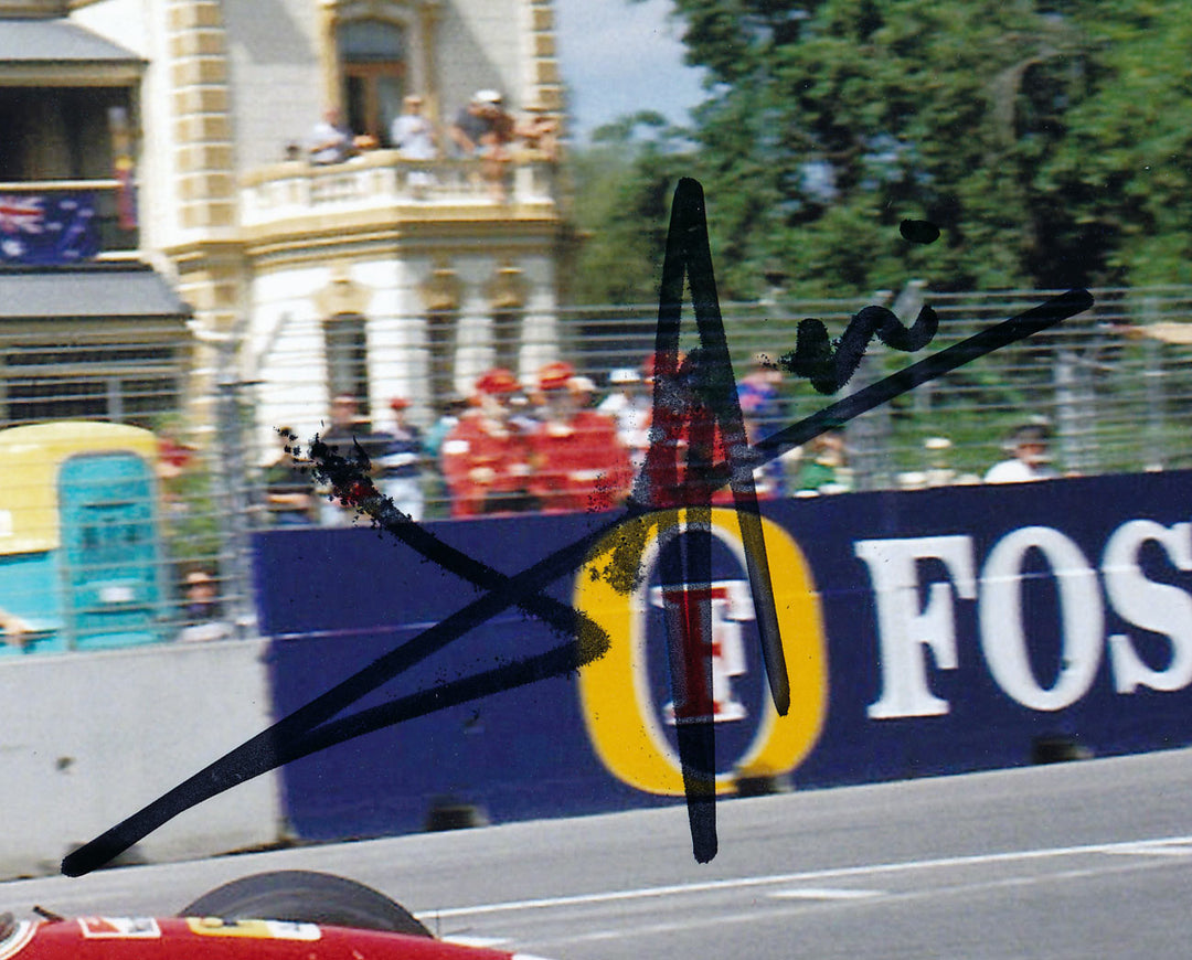 Jean Alesi Signed 8X12 inches Scuderia Ferrari F1 Photo – Formula