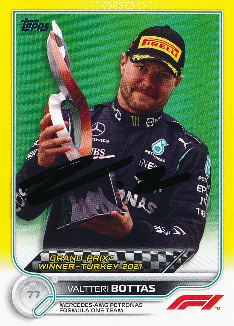 Valtteri Bottas Signed 2022 Topps Formula 1 Alfa Romeo F1 Team #166 Card