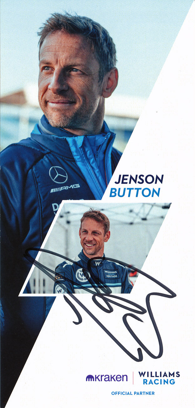 Jenson Button Signed Official 8X4 inches 2023 Williams F1 Team