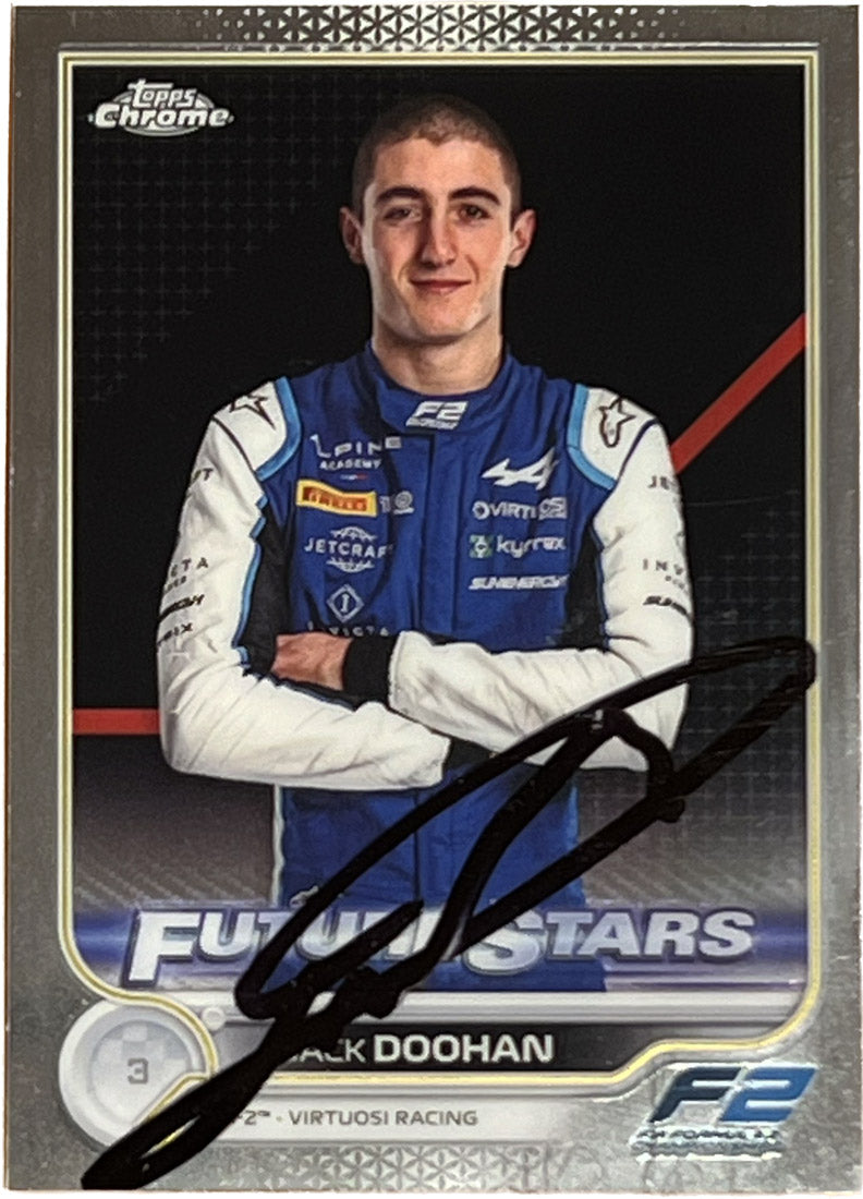 Jack Doohan Signed 2022 Topps Chrome Formula 2 Virtuosi Racing F2