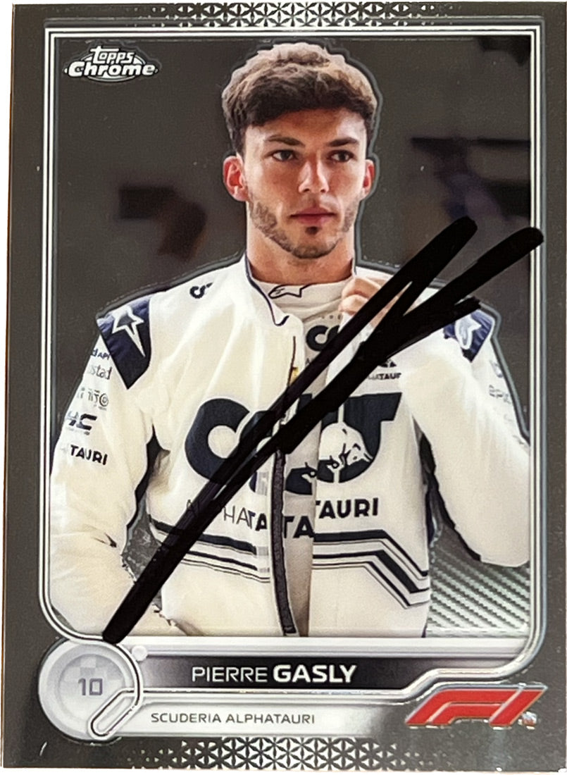 Pierre Gasly Signed 2022 Topps Chrome Formula 1 Scuderia AlphaTauri F1 Team #45 Card Pierre Gasly Signed 2022 Topps Chrome Formula 1 Scuderia AlphaTauri F1 Team #45 Card