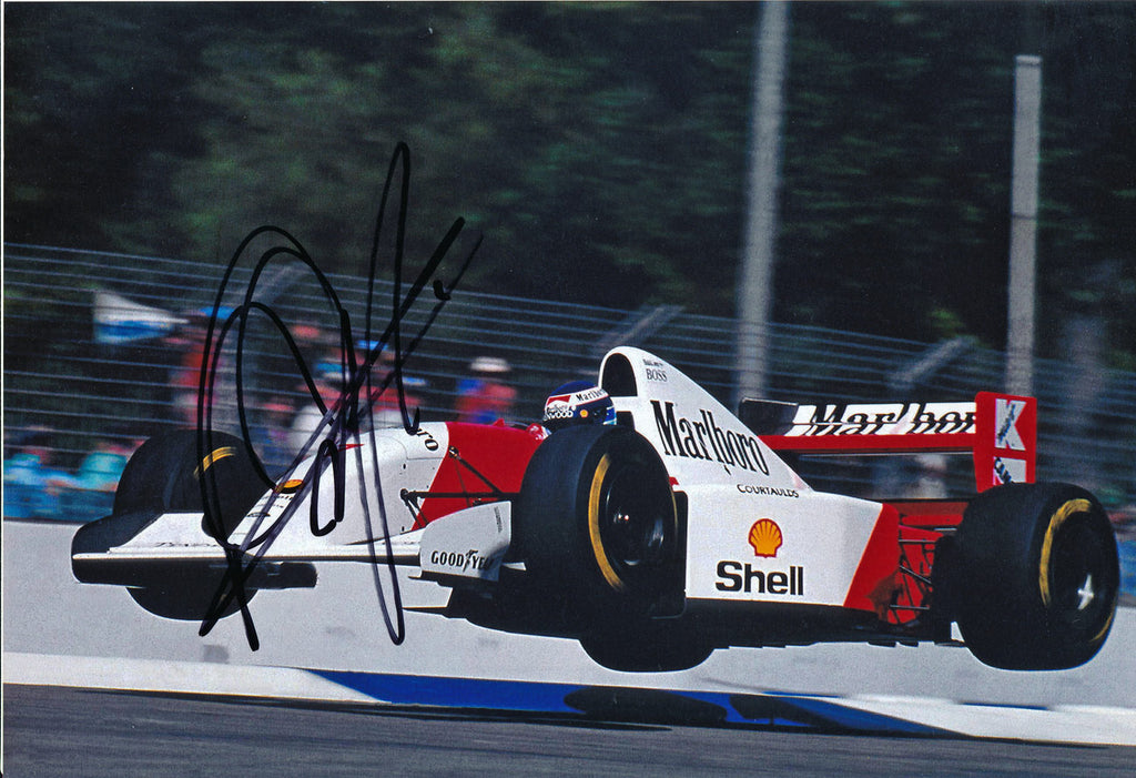 Mika Hakkinen Signed 8X12 inches 1993 F1 McLaren 1993 'The Flying
