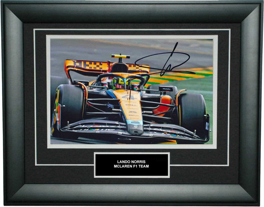 Lando Norris Signed 8X12 Inches 2023 McLaren F1 Team Photo Frame