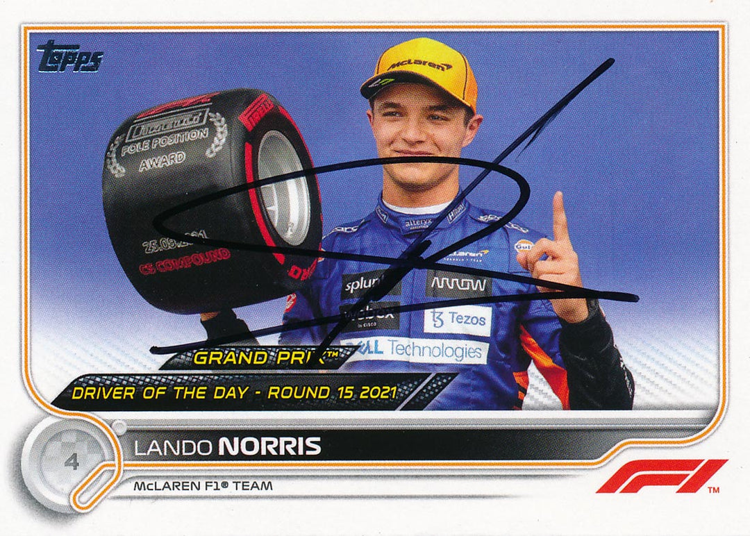 2022 topps F1 Formula1 ノリス 2022 Topps Racing Formula 1 F1 Lando Norris Relic Patch