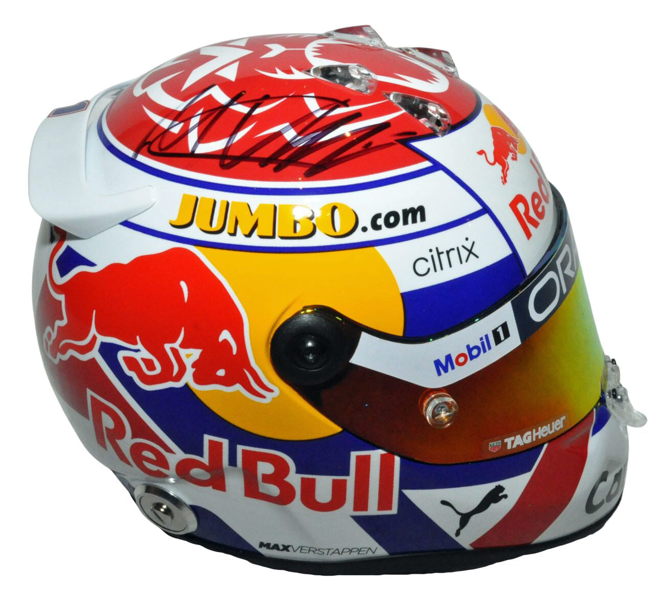 Mini Casque F1 Formule 1 Red Bull Racing 2022 replica 1:2 signé
