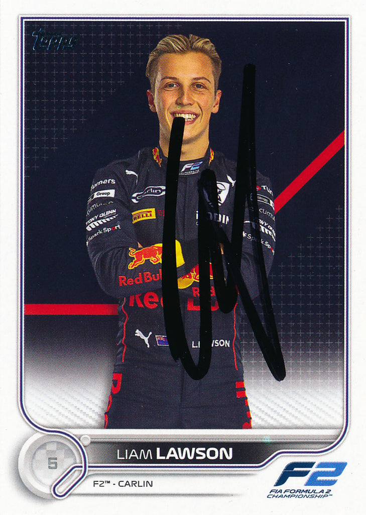 Liam Lawson Signed 2022 Topps Flagship Racing Hobby Formula 2 F2