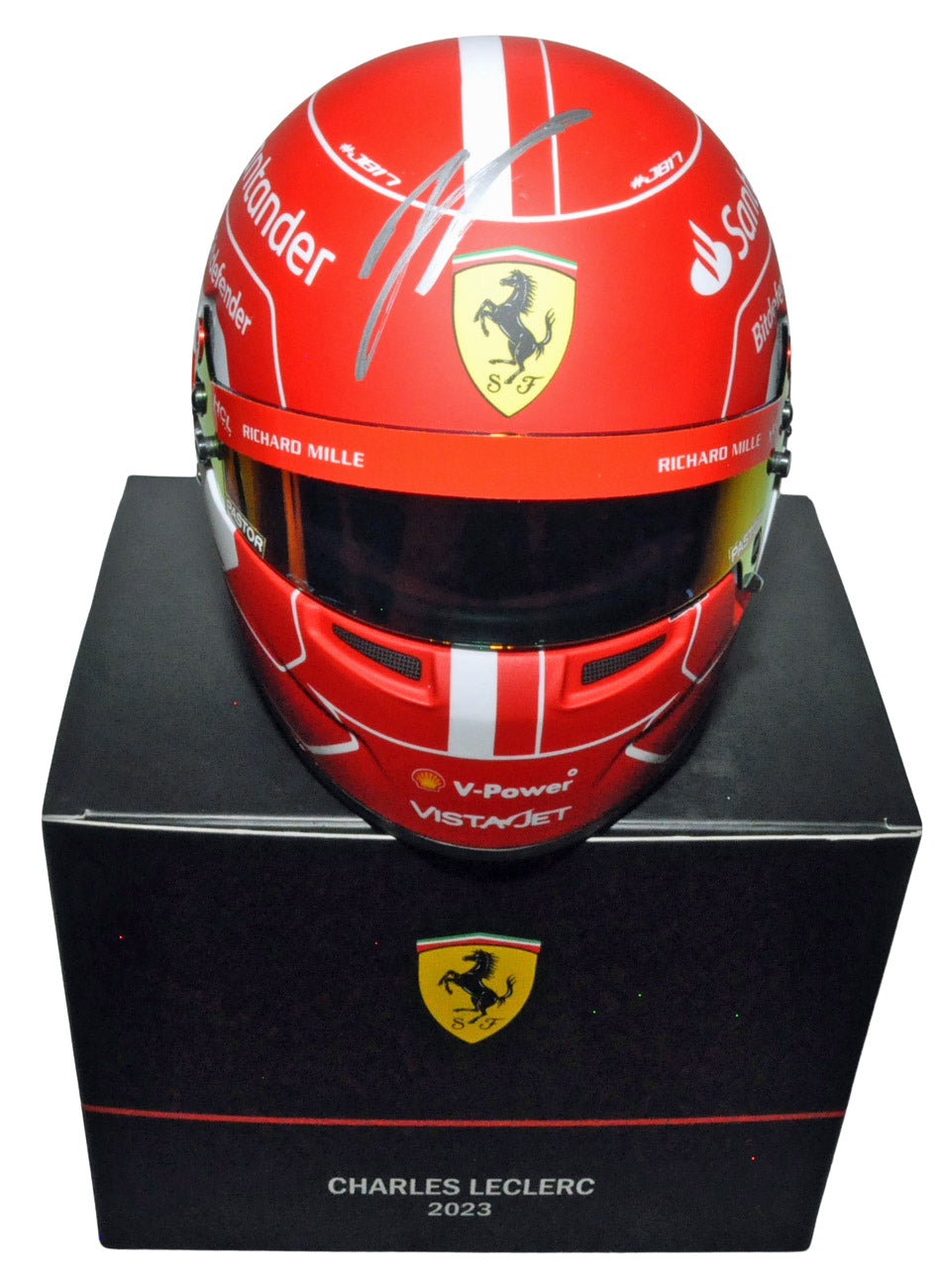F1 Replica Helm Charles Leclerc 2025 Ferrari in Originalgröße F1 Replica Helm Charles Leclerc 2025 Ferrari in Originalgröße