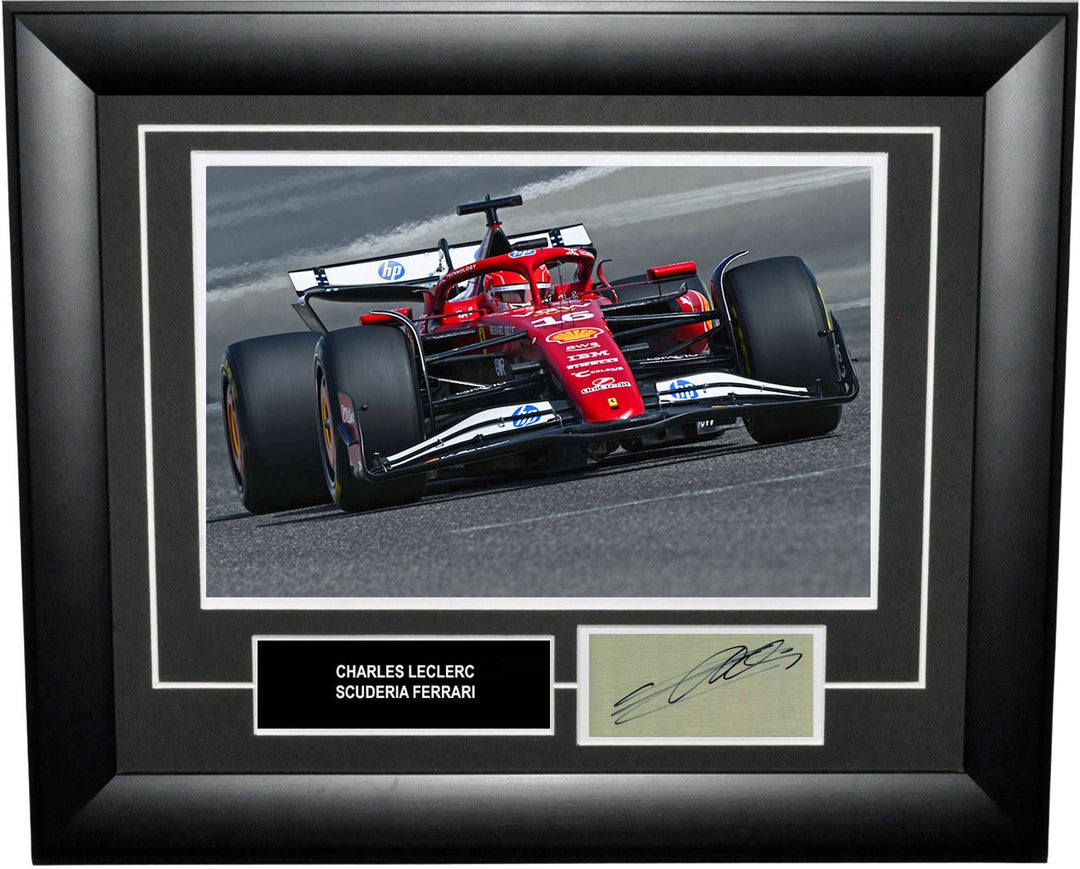 Charles Leclerc Signiertes Foto - Ferrari F1 Fahrer Mit Autogramm