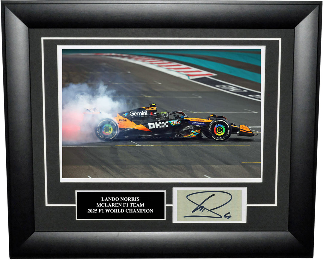 Lando Norris Signed 15X19 inches 2025 McLaren F1 Photo Montage