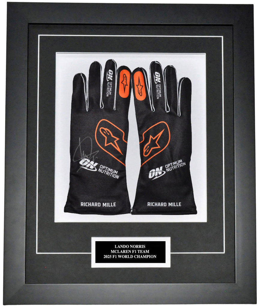 immaculate2019 トラウトジャージ&グローブカード/25 Lando Norris Signed 19X23 inches 2025 Replica Gloves Montage Frame
