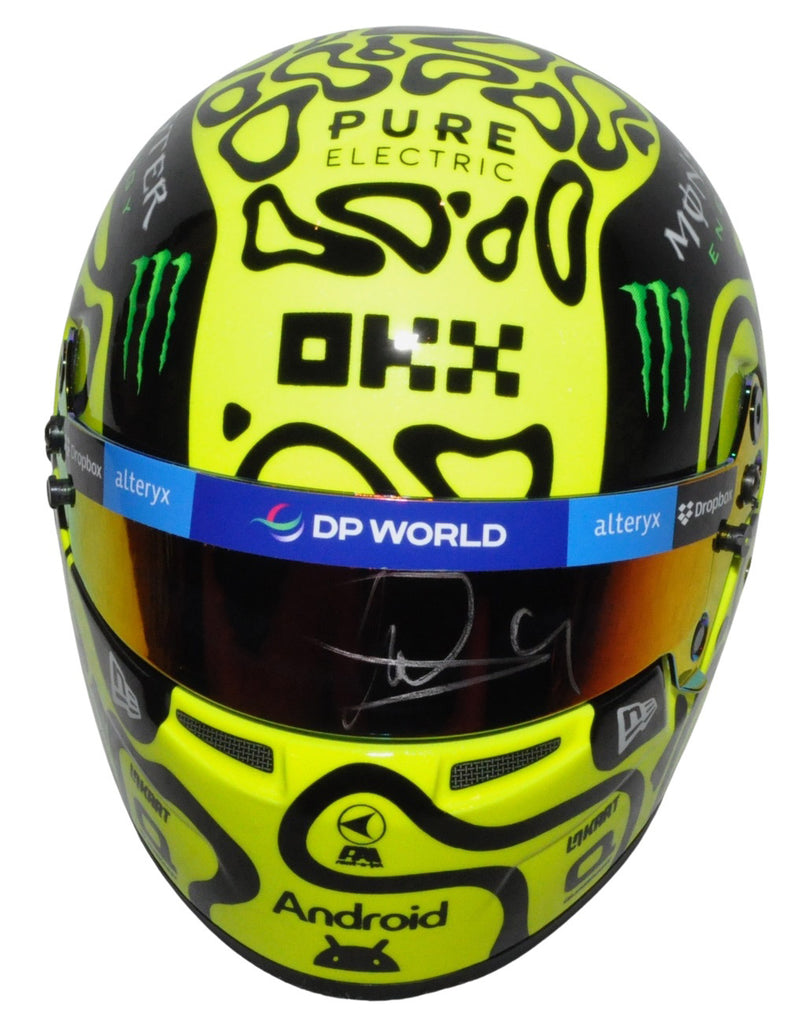 Casque Miniature Signé Lando Norris 2023 - McLaren F1, Avec Preuve Photo