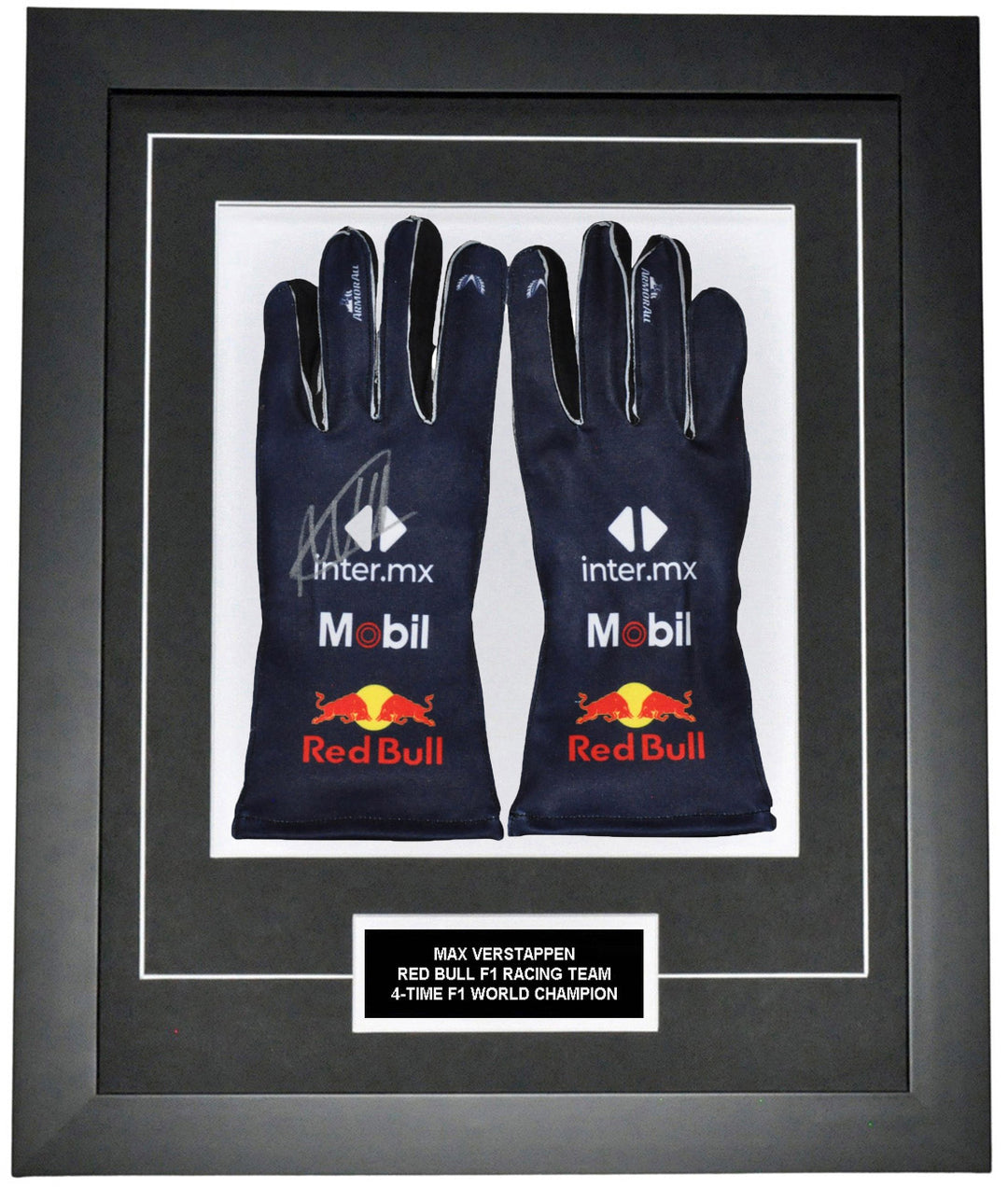Max Verstappen Signed 19X23 inches 2023 Red Bull Gloves Montage Frame – Formula World Shop Inc
