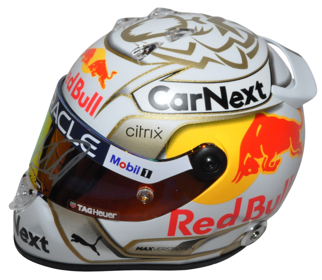 Max Verstappen Signed Replica 1/2 2022 Red Bull F1 Helmet