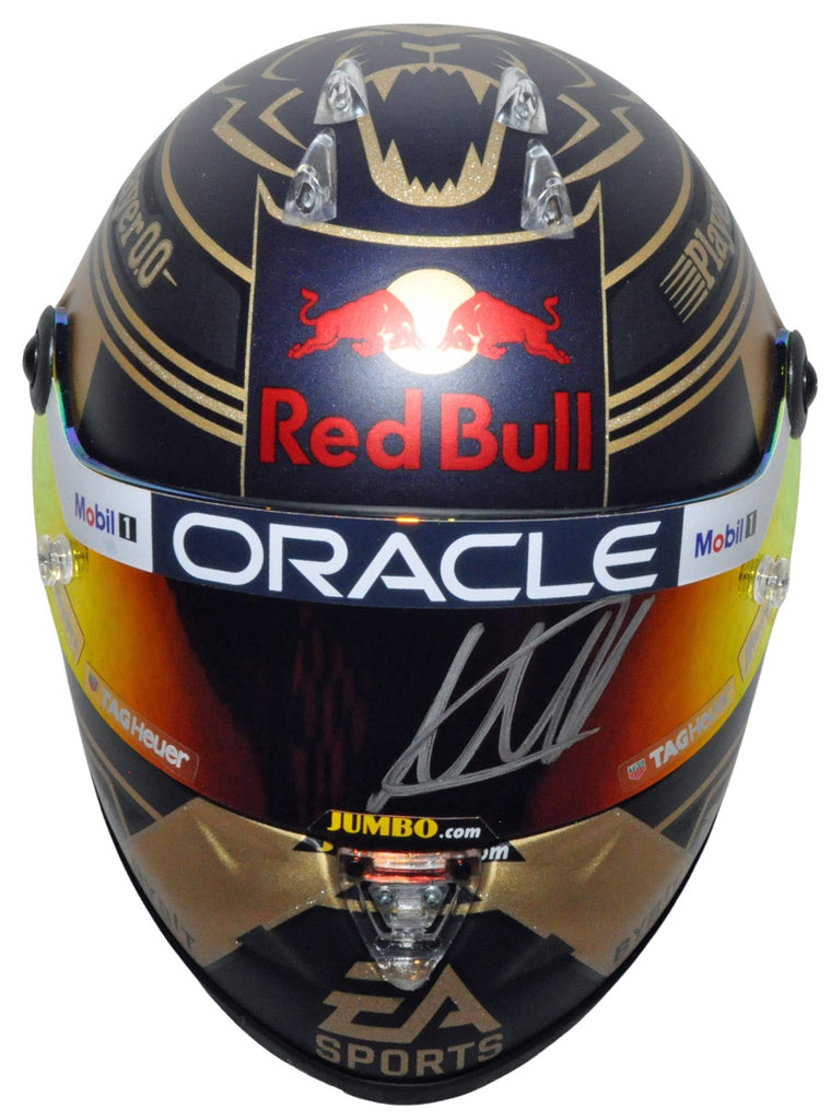 buy red bull motorcycle helmet Max Verstappen Signed Replica 1/2 2023 F1 World Champion F1 H – Formula World Shop Inc 🔥 Iron Man joined Grips Why choose the Kini Select Your Color:Blue