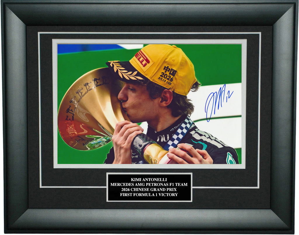 Kimi Antonelli Signed 8X12 inches 2026 China GP Mercedes F1 Team