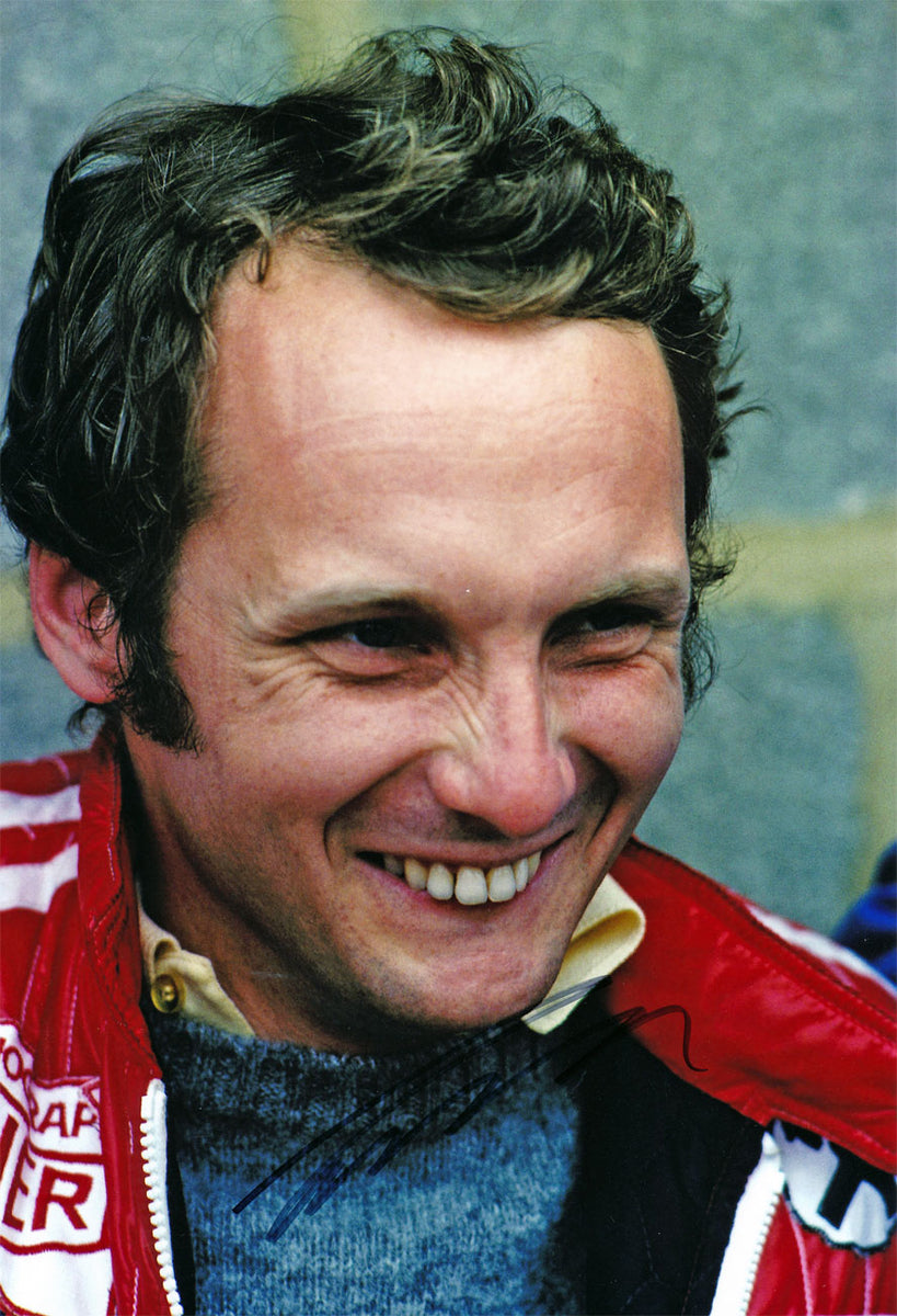 Niki Lauda Signed 8X12 inches 1975 Ferrari F1 Photo – Formula World ...