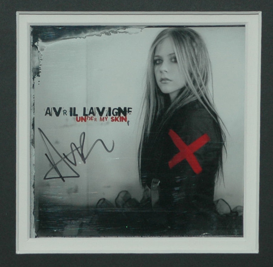 Avril Lavigne Signed Under My Skin CD Montage Frame
