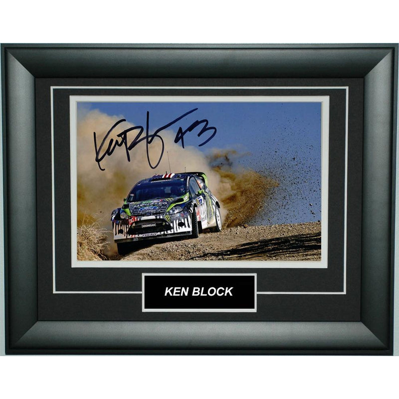 Ken Block Signed 8X12 Inch Ford Hoonigan Rallycross Photo