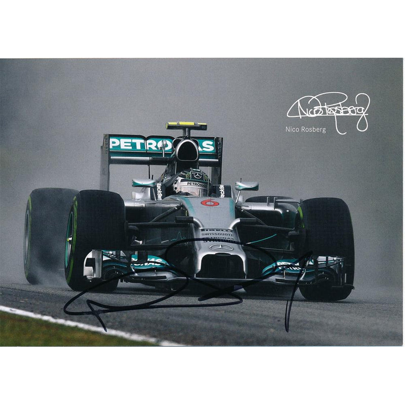 Nico Rosberg Signed Official 6X4 Inches 2014 Mercedes F1 photo Card –  Formula World Shop Inc