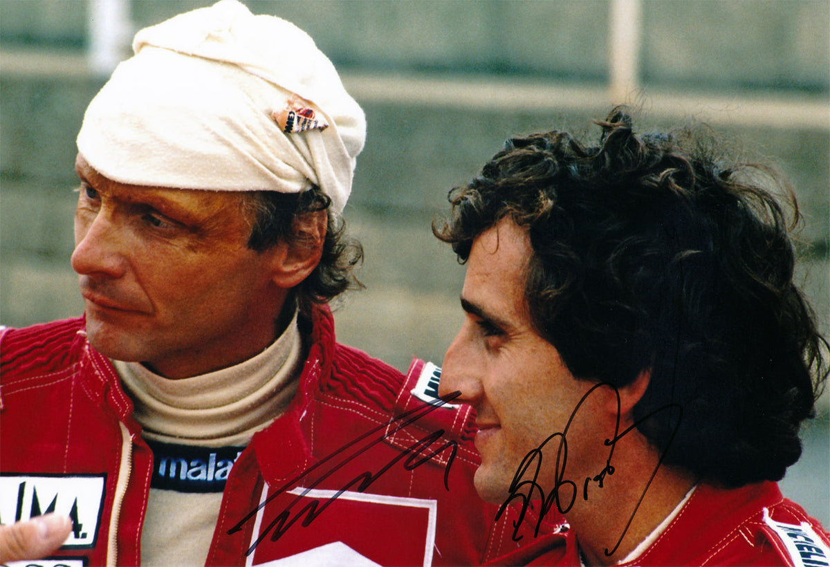 Alain Prost & Niki Lauda Signed 8X12 Inches F1 1985 McLaren Photo ...