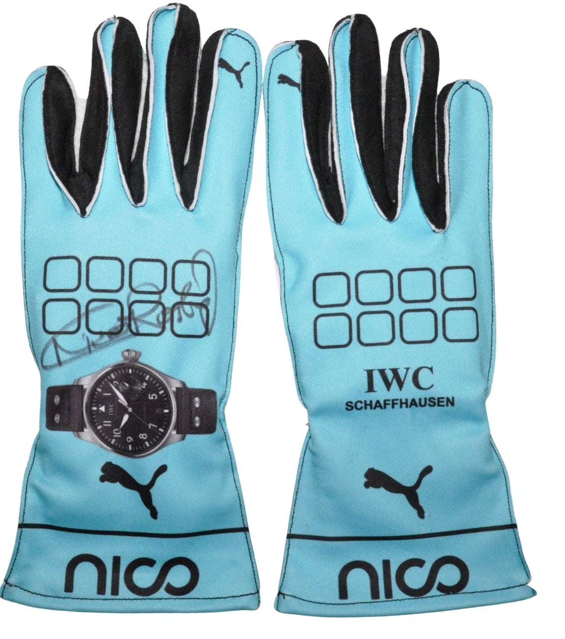 スポーツ選手 Nico Rosberg 2017 Mercedes Used Gloves Nico Rosberg Signed 2016 Replica Gloves Pair – Formula World