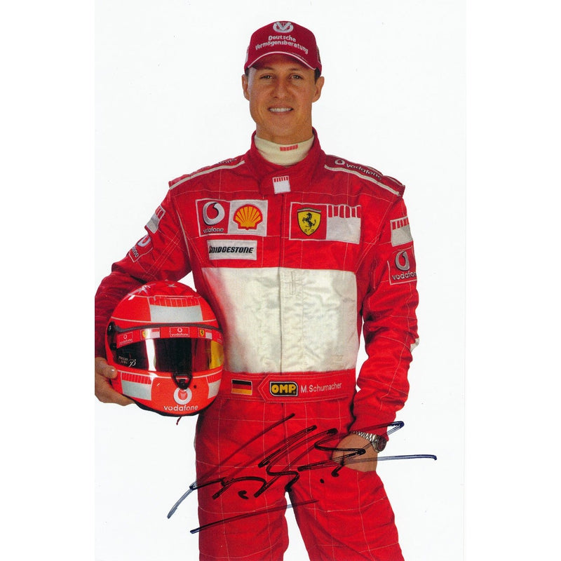 Chapeau signé Michael Schumacher Ferrari Racing Formula des années 90 - France Chapeau signé Michael Schumacher Ferrari Racing Formula des années 90 - France