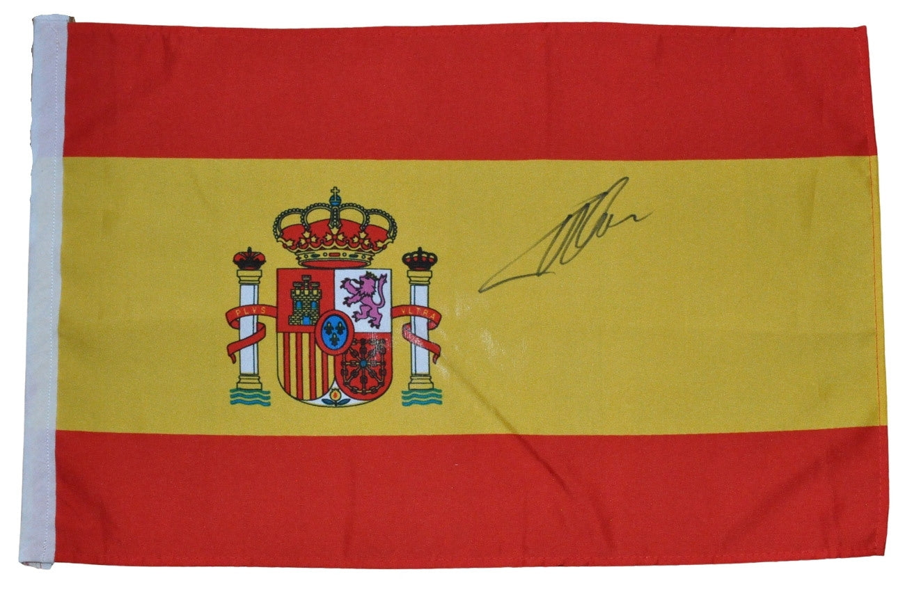 Fernando Alonso Signed 11X17 inches Spain Flag – Formula World Shop Inc.