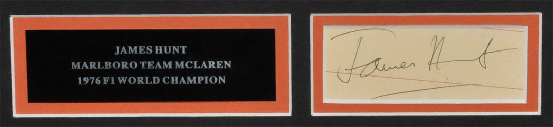 James Hunt Signed 1976 McLaren F1 Photos Montage Frame – Formula